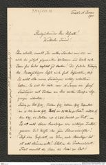Nachlass Franz Steindachner, Brief von Eduard Graeffe an Franz Steindachner (26.01.1901), Inv.Nr. 173.33, Seite 1